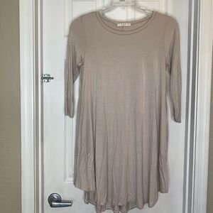Uge Size Small Oatmeal Colored Swing Dress